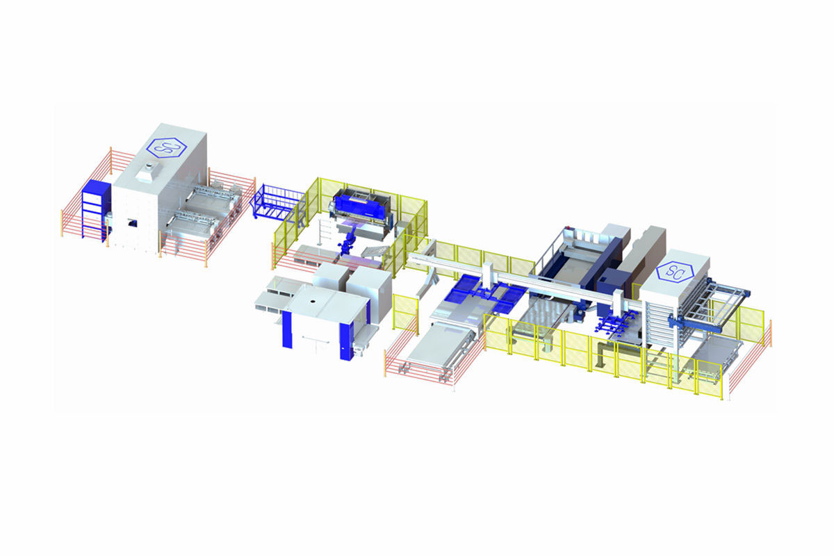 激光切割鈑金生產(chǎn)線